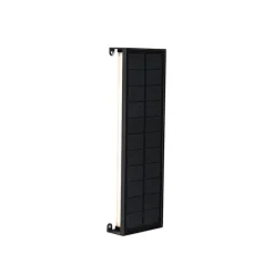 Außenwandleuchte schwarz 30 cm inkl. LED 4-stufig dimmbar mit Solar - Serena