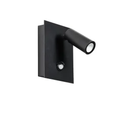 Außenwandleuchte schwarz inkl. LED IP54 Bewegungssensor - Simon