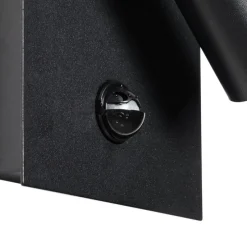 Außenwandleuchte schwarz inkl. LED IP54 Bewegungssensor - Simon