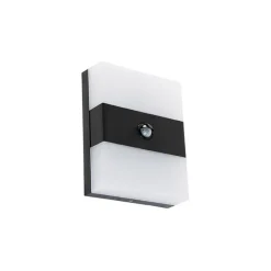 Außenwandleuchte schwarz IP44 inkl. LED mit Bewegungsmelder - Dualy