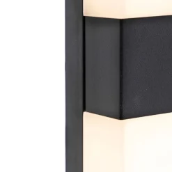 Außenwandleuchte schwarz IP44 inkl. LED mit Bewegungsmelder - Dualy