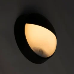 Außenwandleuchte schwarz inkl. LED mit Bewegungsmelder IP54 - Hortus