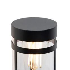 Außenwandleuchte schwarz mit Bewegungssensor IP44 - Gleam