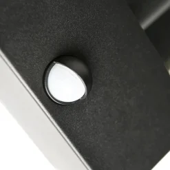 Außenwandleuchte schwarz mit Bewegungsmelder IP44 - Rotterdam 1