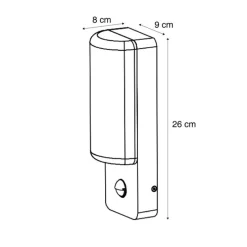 Außenwandleuchte schwarz mit Bewegungssensor inkl. LED - Shift