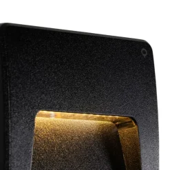 Außenwandleuchte schwarz quadratisch inkl. LED IP65 - Avg