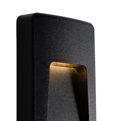 Außenwandleuchte schwarz rechteckig inkl. LED IP65 - Avg