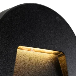 Außenwandleuchte schwarz rund inkl. LED IP65 - Avg