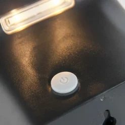 Außenwandleuchte weiß 21,5 cm mit Abblendlicht und Solarsensor - Daya