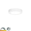 Aufbau- oder Einbaustrahler weiß 14 cm inkl. LED 3-Stufen-Dim-to-Warm mit Dip-Schalter - Trans