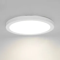Aufbau- oder Einbaustrahler weiß 30 cm inkl. LED 3-Stufen-Dim-to-Warm mit Dip-Schalter - Trans