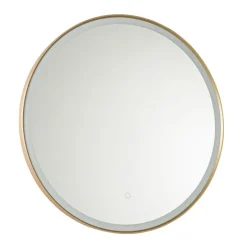 Badezimmerspiegel Gold 70 cm inkl. LED mit Touchdimmer - Miral