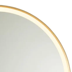 Badezimmerspiegel Gold 70 cm inkl. LED mit Touchdimmer - Miral