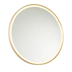 Badezimmerspiegel Gold 70 cm inkl. LED mit Touchdimmer - Miral