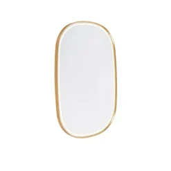 Badezimmerspiegel Gold inkl. LED mit Touchdimmer oval - Miral
