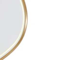 Badezimmerspiegel Gold inkl. LED mit Touchdimmer oval - Miral