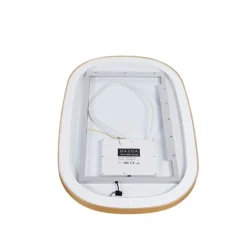 Badezimmerspiegel Gold inkl. LED mit Touchdimmer oval - Miral