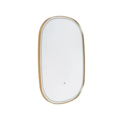Badezimmerspiegel Gold inkl. LED mit Touchdimmer oval - Miral