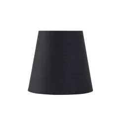 Baumwollklemmschirm schwarz 12 cm rund mit goldener Innenseite