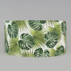 Baumwoll-Lampenschirm Blattdesign Rund 50/50/25 - Leaf