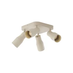Beige GU10 Deckenstrahler 50 mm quadratisch 4-flammig - Stanley