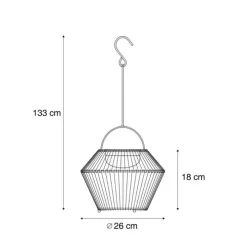Böhmische Tischleuchte Beige inkl. LED 3-Stufen-Dimmbar IP54 Solar Wiederaufladbar - Duco