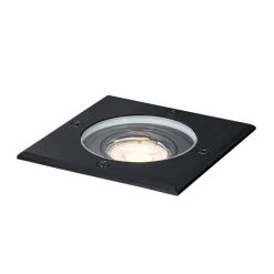 Bodenstrahler für den Außenbereich, schwarz, quadratisch, verstellbar, IP65 – Delux