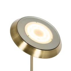 Bronze Stehleuchte inkl. LED und Dimmer mit Leselampe - Fez