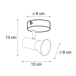 Decken - und Wandstrahler Bronze drehbar und neigbar - Karin 1