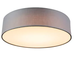 Deckenleuchte grau 40 cm inkl. LED - Drum LED