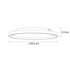 Deckenleuchte Messing 58,8 cm inkl. LED 3-stufig dimmbar - Zlatan