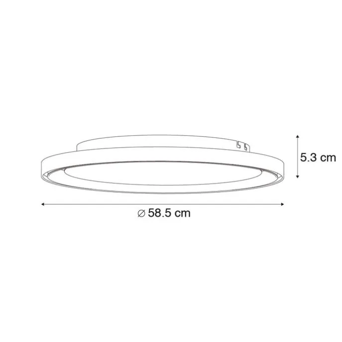 Deckenleuchte Messing 58,8 cm inkl. LED 3-stufig dimmbar - Zlatan