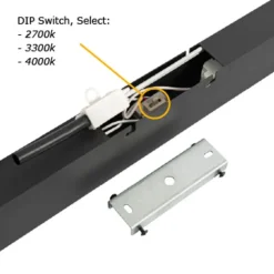 Deckenleuchte schwarz inkl. LED 3-Stufen-Dimmbar 2700-4000K mit Dip-Schalter - Keane
