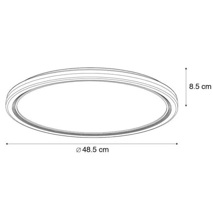 Deckenleuchte weiß inkl. LED mit Fernbedienung - Rynek