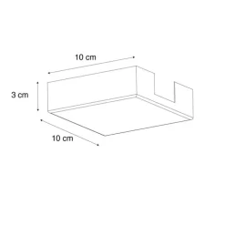 Deckenplatte Schienensystem weiß quadratisch 1-phasig - Iconic