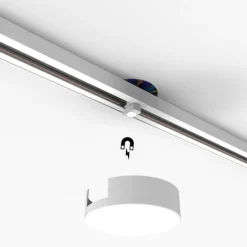 Deckenplatte Schienensystem weiß rund 1-phasig - Iconic