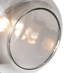 Deckenspot Schwarz mit Gold mit Rauchglas 3-flammig - Zuzanna