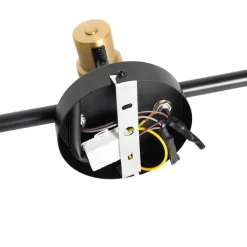 Deckenspot schwarz mit Rauchglas länglich 3-flammig - Zuzanna