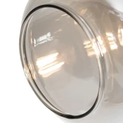 Deckenspot schwarz mit Rauchglas länglich 3-flammig - Zuzanna