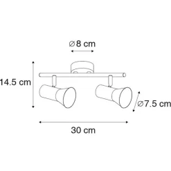 Deckenstrahler bronze dreh- und schwenkbar - Karin 2