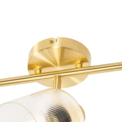 Deckenstrahler Gold mit Glas 3-flammig verstellbar - Laura