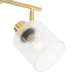 Deckenstrahler Gold mit Glas 2-flammig verstellbar - Laura