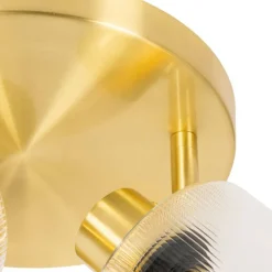 Deckenstrahler Gold mit Glas 3-flammig verstellbar rund - Laura