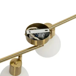 Deckenstrahler Gold mit Opalglas 4-flammig verstellbar - Anouk