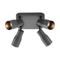 Deckenstrahler Gunmetal GU10 50 mm quadratisch 4-flammig - Stanley