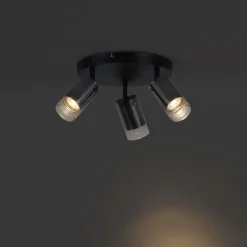 Deckenstrahler Gunmetal Rund 3-flammig drehbar und verstellbar - Drain