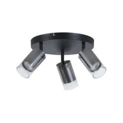 Deckenstrahler Gunmetal Rund 3-flammig drehbar und verstellbar - Drain