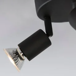 Deckenstrahler im Industriedesign schwarz schwenkbar rund - Jeany 3