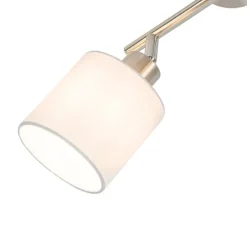 Deckenstrahler Stahl mit weißem Schirm 2-Licht verstellbar - Hetta