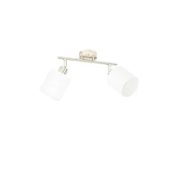 Deckenstrahler Stahl mit weißem Schirm 2-Licht verstellbar - Hetta